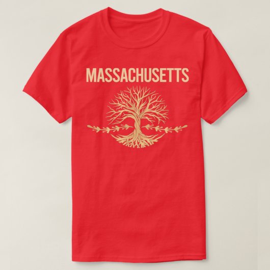 Natuur Boom van de staat Life Massachusetts T-shirt (Design voorkant)
