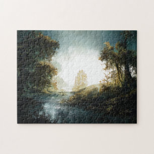 Natuur Bos Bomen Afstand Fotografie Water Legpuzzel