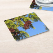 Natuur bos foto onderzetter met tak (Schuin)