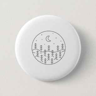 Natuur Bos Kamperen Wandeltocht Kampeerder Wandel Ronde Button 5,7 Cm