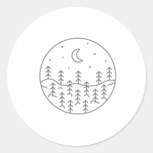 Natuur Bos Kamperen Wandeltocht Kampeerder Wandel Ronde Sticker