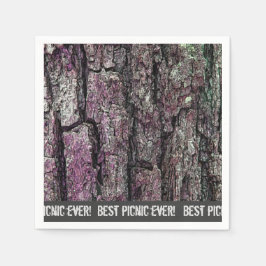 Natuur bos oude pijnboomschors beste picknick ooit servet