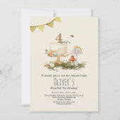 Natuur Bos Paddenstoelen Insecten Taart Verjaardag Kaart (Voorkant)