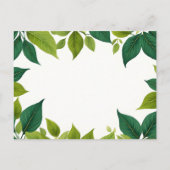 Natuur bos scavenger hunt spel feestje aankondigingskaart (Achterkant)