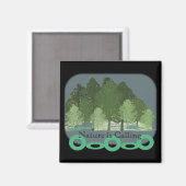 Natuur bos van bomen magneet (Voorkant / Achterkant)