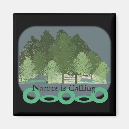 Natuur bos van bomen magneet (Voorkant)