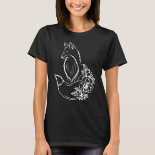 Natuur bos van de Cute Fox Flower Wildlife T-shirt