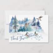 Natuur bos van Eucks Woodland Bedankkaart (Voorkant)