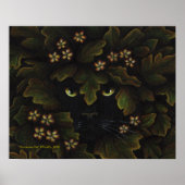Natuur bos van Greenman Black Cat Poster (Voorkant)