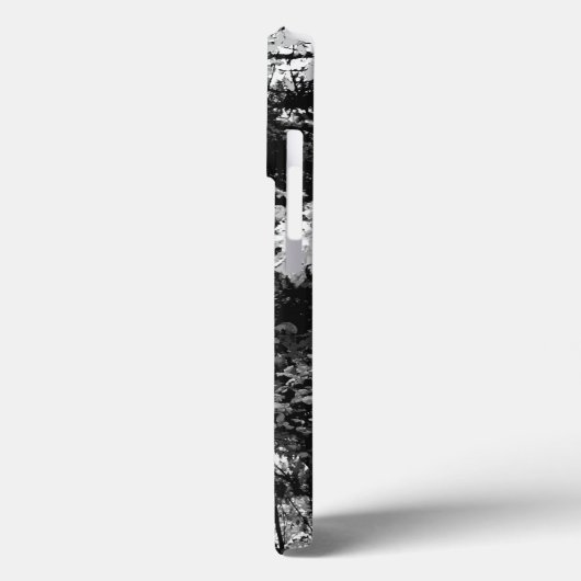 Natuur bosbladeren bladerpatronen zwart wit Case-Mate iPhone case (Achterkant / Links)