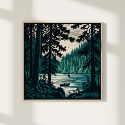 Natuur Bossen bossen in het noordelijk landschap Poster