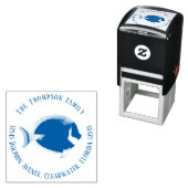 Natuur Botanical Return Address Tropical Fish Zelfinktende Stempel (In situ)