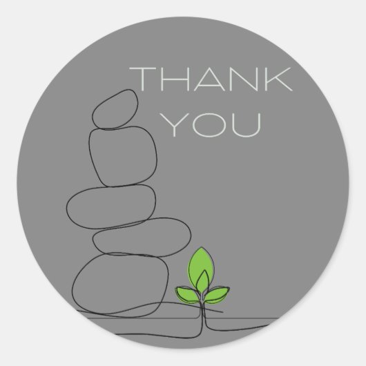 Natuur, Botanisch, Minimalistisch, Aardse Dank u N Ronde Sticker (Voorkant)