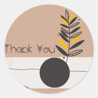 Natuur, Botanisch, Modern Dank u Stickers NS32