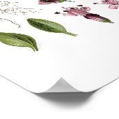 Natuur, botanische afdruk, bloemkunst van wilde ti poster (Hoek)