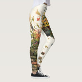 Natuur Botanische Bloemen Paardspringen Leggings (Rechts)