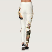 Natuur Botanische Bloemen Paardspringen Leggings (Achterkant)