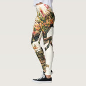 Natuur Botanische Bloemen Paardspringen Leggings (Links)