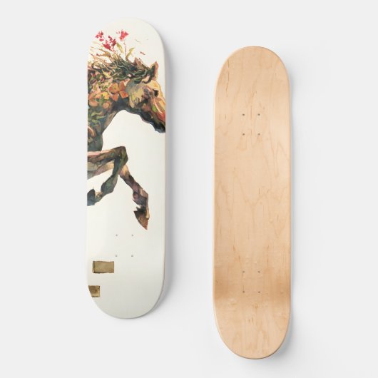 Natuur Botanische Bloemen Paardspringen Persoonlijk Skateboard (Voorkant)