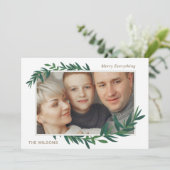 Natuur Botanische wieken Gold foto Feestdagenkaart (Staand voorkant)