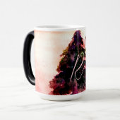 Natuur Breeze Earth Tree Sparrows Blush Pink Magische Mok (Voorkant links)