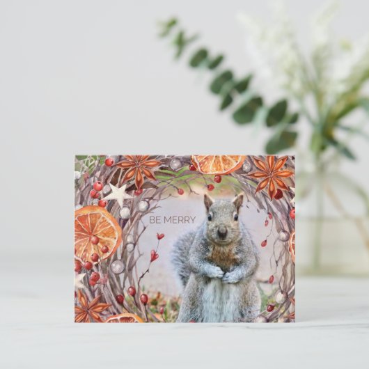 Natuur Briefkaart met kerstmis (Staand voorkant)