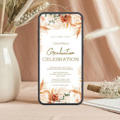 Natuur Bright Terracotta Foto Boho Afstuderen Kaart