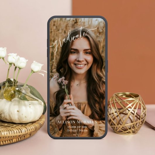 Natuur Bright Terracotta Foto Boho Afstuderen Kaart