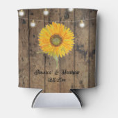 Natuur bruiloft met roestvrij hout blikjeskoeler (Voorkant)