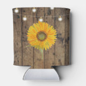 Natuur bruiloft met roestvrij hout blikjeskoeler (Achterkant)