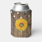 Natuur bruiloft met roestvrij hout blikjeskoeler (Blikje Achterkant)