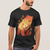 Natuur bruin Beer in de openlucht Wildhout Dier B T-shirt (Voorkant)