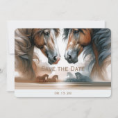 Natuur Bruin Bruin Save The Date Paarden (Voorkant)