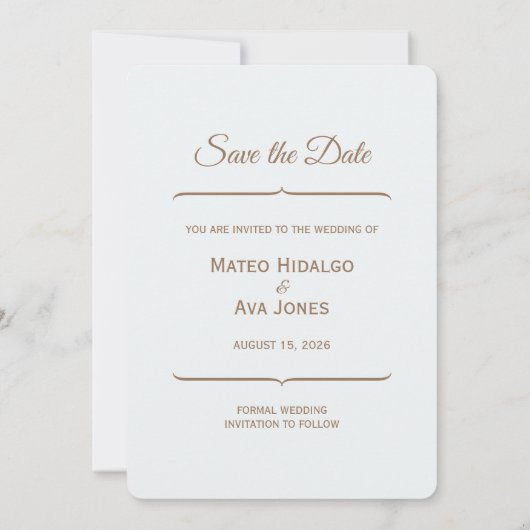 Natuur Bruin Bruin Save The Date Paarden (Achterkant)