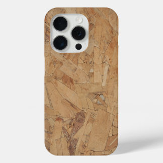 Natuur bruin hout, gekarfd textiel iPhone 15 pro case