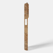 Natuur bruin hout, gekarfd textiel Case-Mate iPhone case (Achterkant / Rechts)