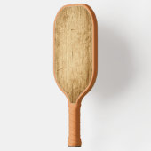 Natuur bruin hout, gekarfd textiel pickleball paddle (Links)