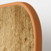 Natuur bruin hout, gekarfd textiel pickleball paddle (Links Detail)