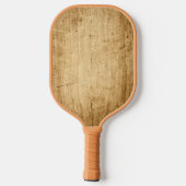 Natuur bruin hout, gekarfd textiel pickleball paddle (Achterkant)