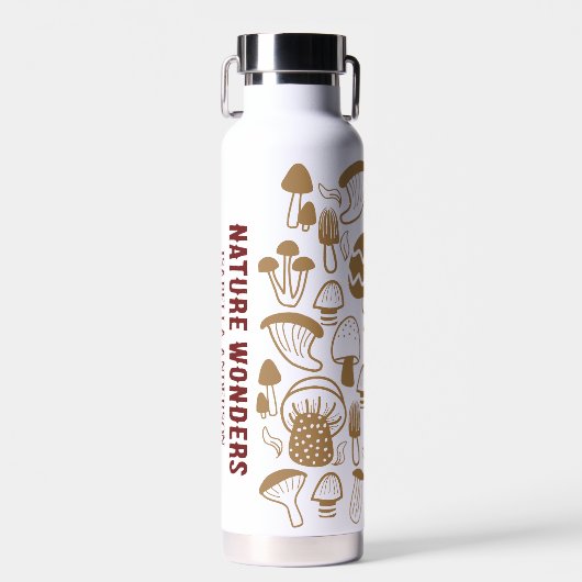 Natuur Bruin-waterflesje Waterfles (Voorkant)