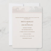 Natuur bruine paarden bruiloft uitnodiging (Achterkant)