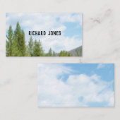 natuur buiten bergpijnbomen blauwe lucht visitekaartje (Voorkant / Achterkant)