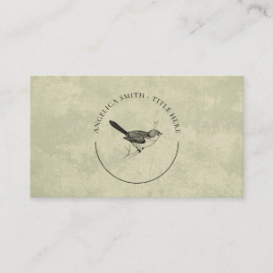 Natuur - Bushtit Bird Logo Visitekaartje
