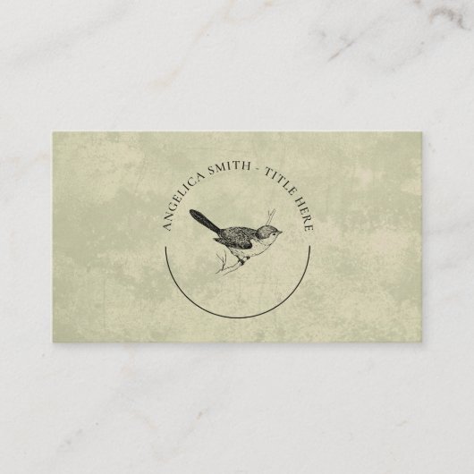Natuur - Bushtit Bird Logo Visitekaartje (Voorkant)