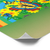 Natuur Butterflies Regenboog Poster (Hoek)