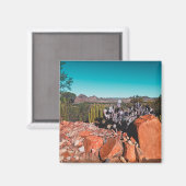 Natuur Cactus-Planten van het Afrikaanse woestijnl Magneet (Voorkant / Achterkant)