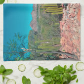 Natuur Cactus-Planten van het Afrikaanse woestijnl Theedoek (Gevouwen)