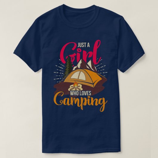 Natuur Camper Outdoor Camp een meisje dat van C ho T-shirt (Design voorkant)