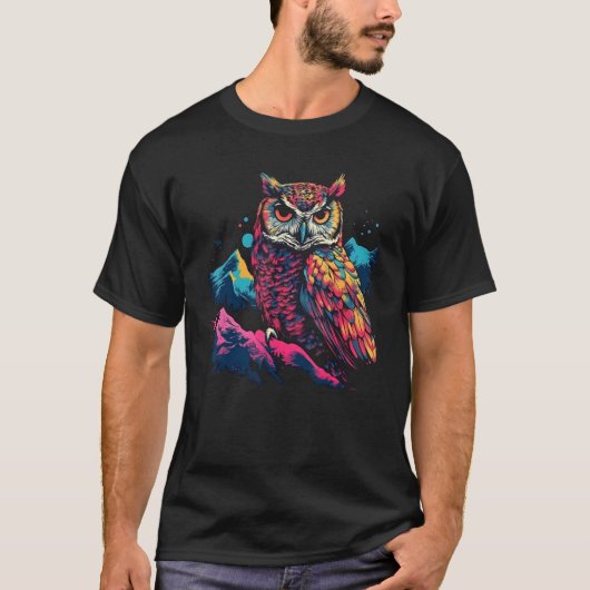 Natuur Camping Uil T-shirt (Voorkant)