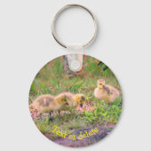 Natuur Canada Goose Babies Personalized Sleutelhanger (Voorkant)
